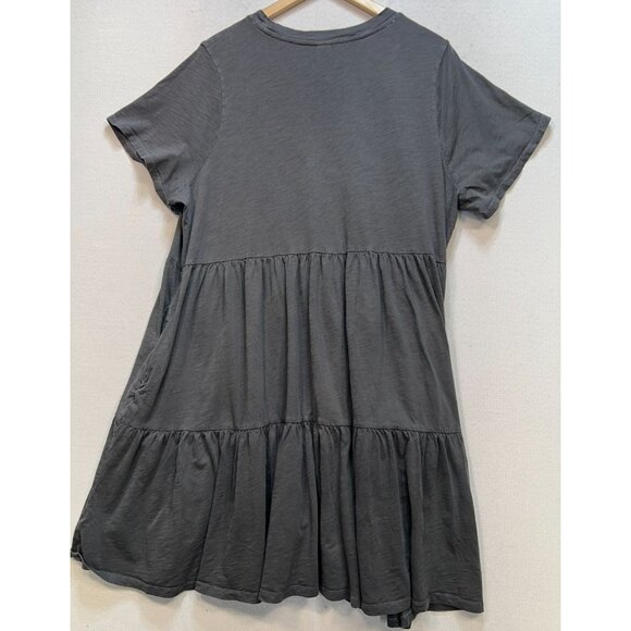 Old Navy Women's Tiered Swing Dress Short Sleeve Stretch Size XXL Gray - Picture 2 of 11